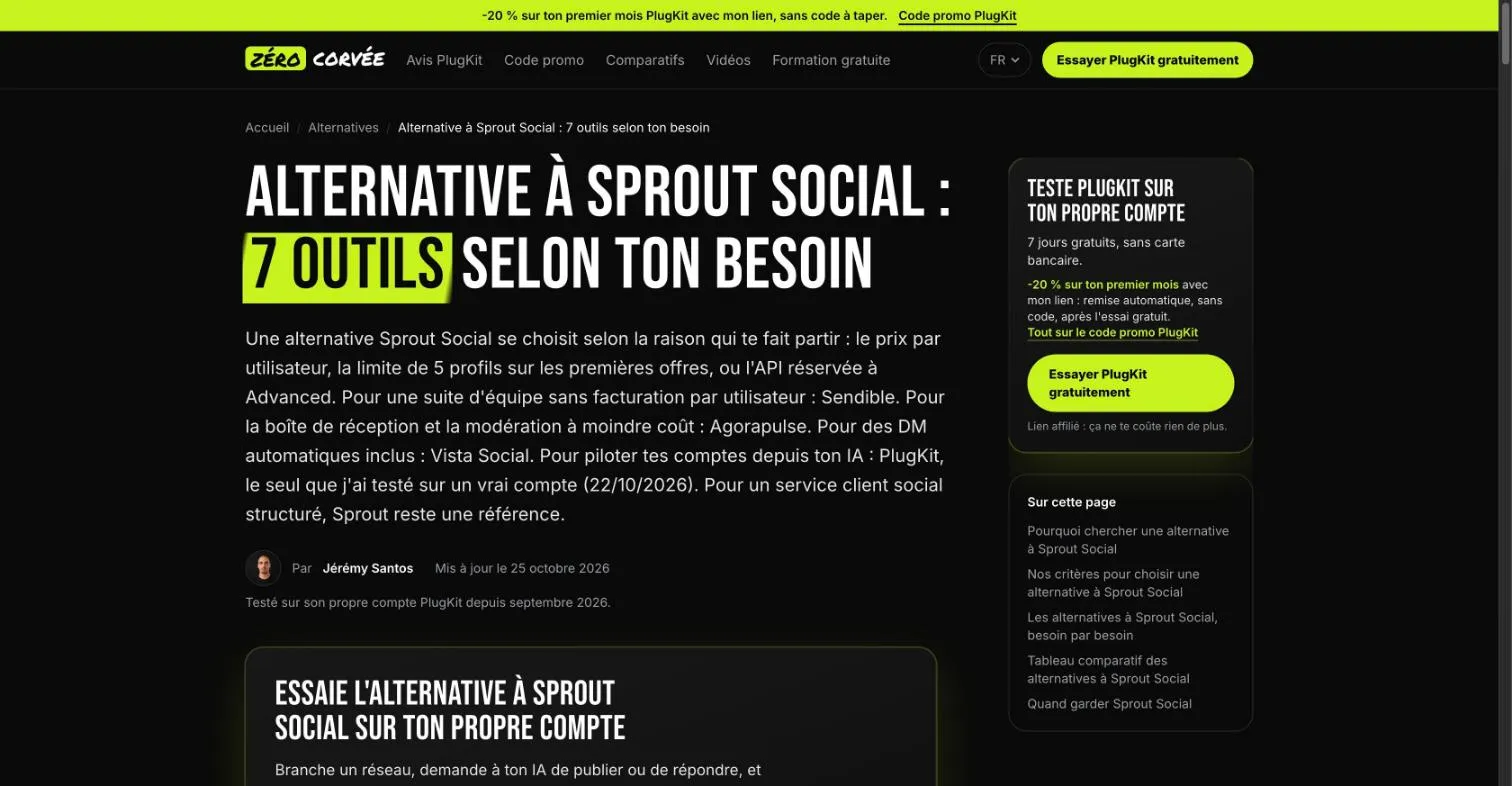 Existing alternatives page already covering the topic that SemChat suggested writing