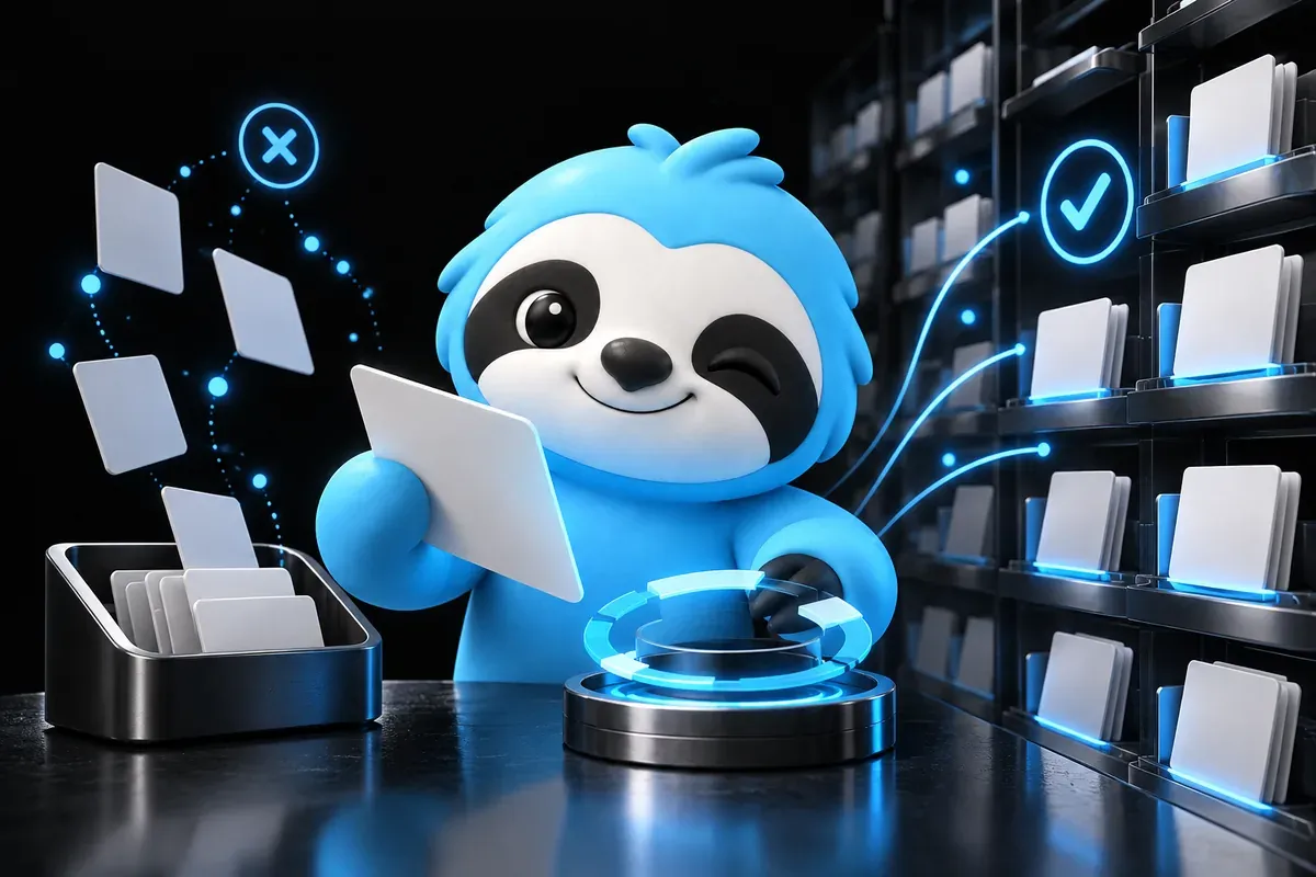 URL indexer: a sloth checks which pages made it into a big library catalog