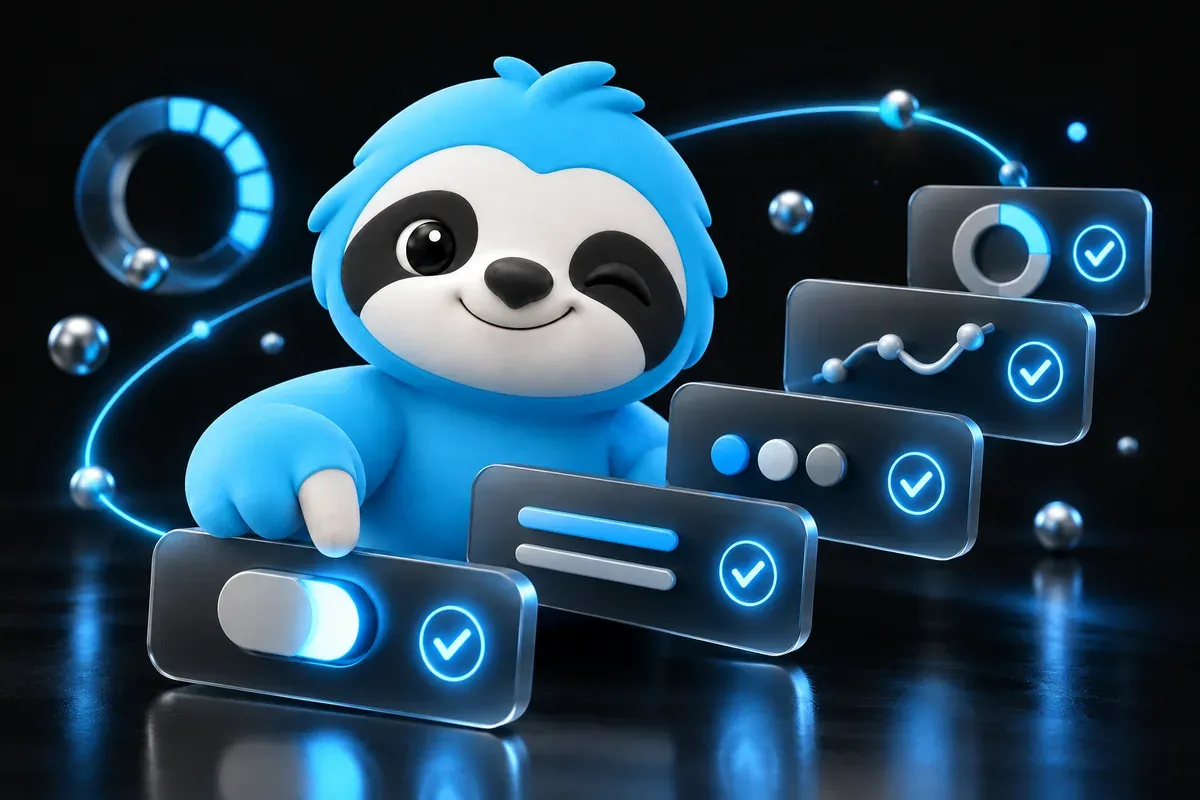 How to do SEO on WordPress: a sloth ticks each site setting in turn