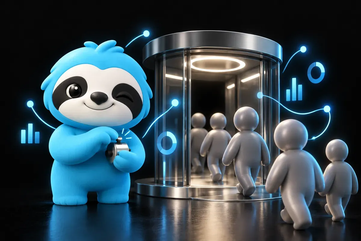 Google Analytics c’est quoi : paresseux qui compte les visiteurs entrant dans sa boutique