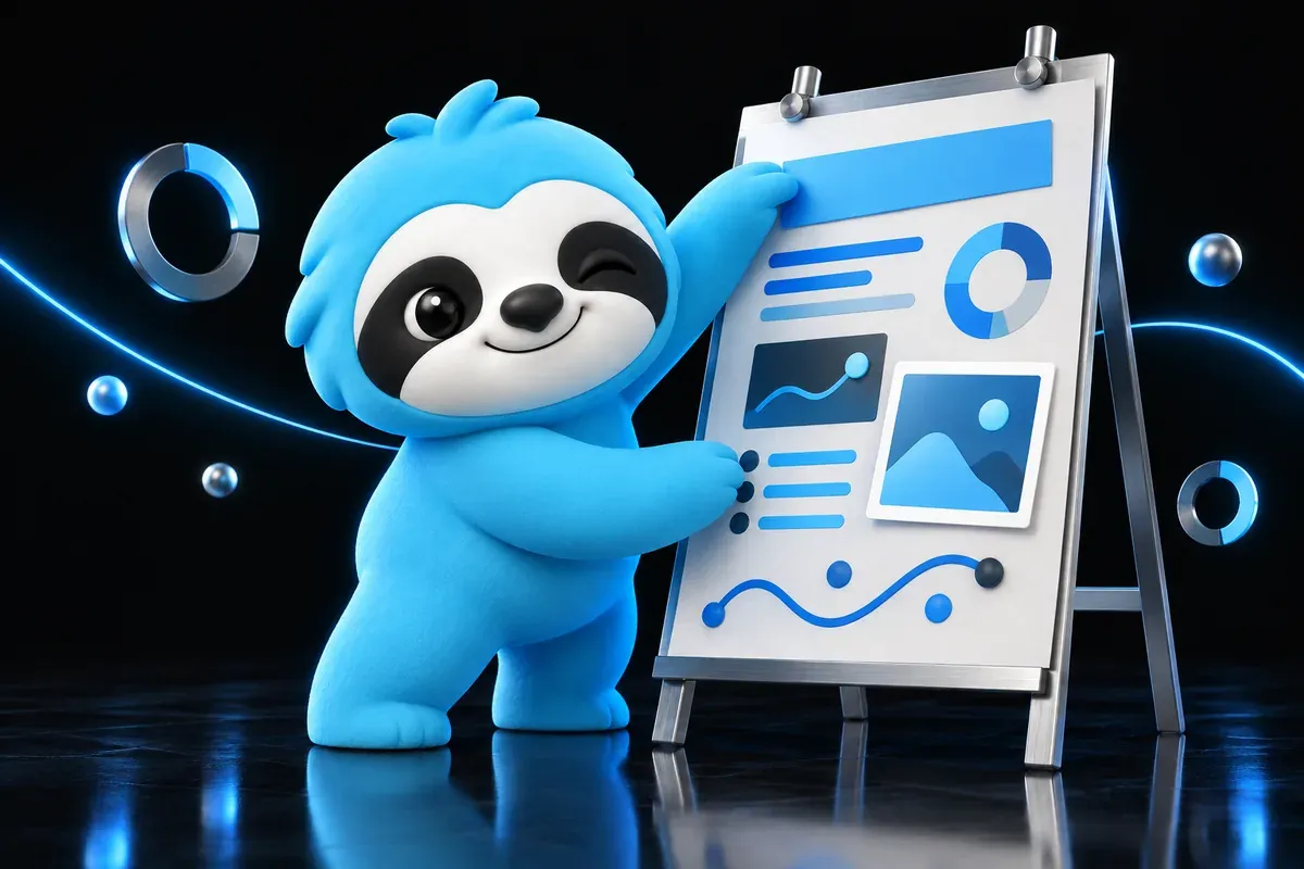 What is on-page SEO: a sloth adjusts the title and images of a page